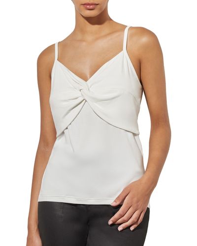 Ming Wang Knot Detail Jersey Camisole - White