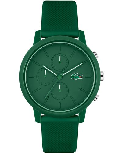 Lacoste 12.12 Chronograph Silicone Strap Watch - Green