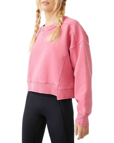 Fp Movement Intercept Cotton Blend Sweatshirt - Pink