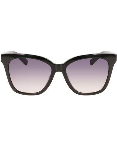 Longchamp Le Pliage 54mm Gradient Rectangle Sunglasses - Black