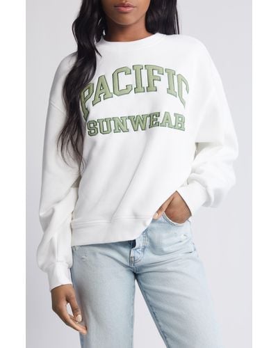 PacSun Arch Logo Graphic Sweatshirt - White