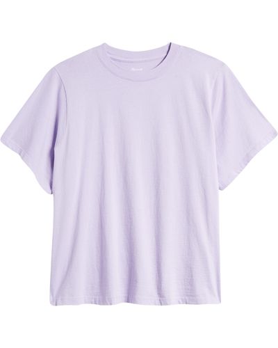 Madewell Bella Cotton Jersey T-shirt - Purple