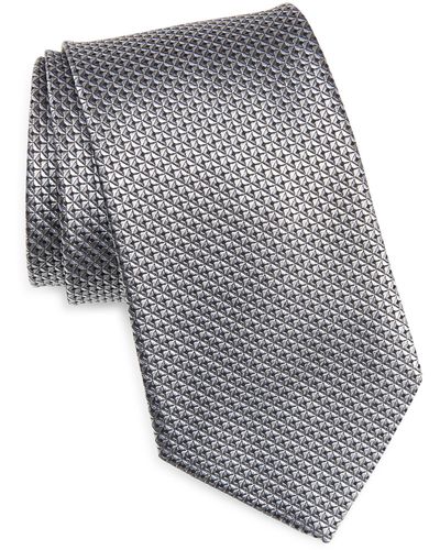 Nordstrom Solid Silk Tie - Gray