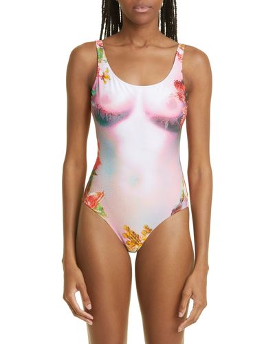 Jean Paul Gaultier Body Flowers One-piece Swimsuit - Pink