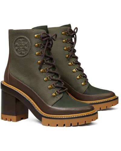Tory Burch Miller Lug-sole Ankle Boots - Green