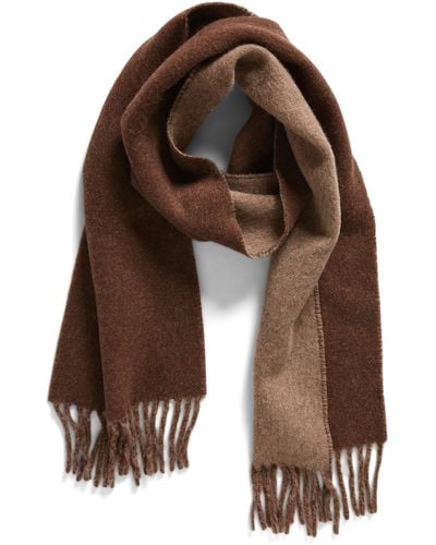 Polo Ralph Lauren Classic Reversible Wool Blend Scarf - Brown