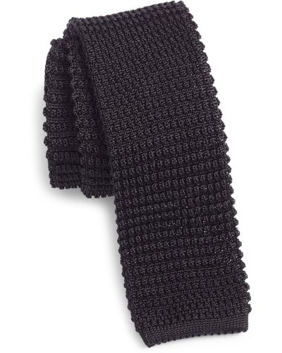 Jack Victor Hudson Silk Knit Tie - Black