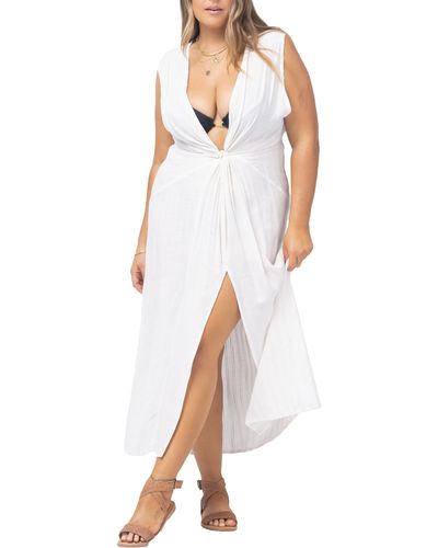 L*Space L Space Down The Line Cover-up Dress - White
