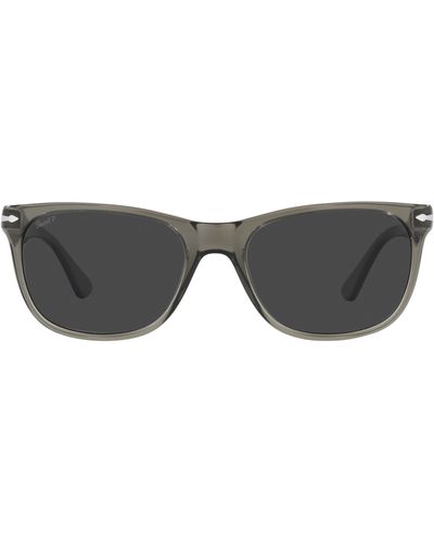 Persol 57mm Polarized Rectangular Sunglasses - Multicolor