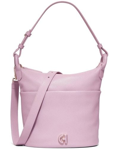 Cole Haan Essential Soft Pebble Leather Bucket Bag - Pink