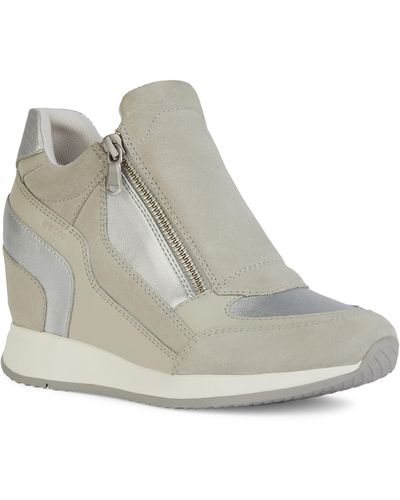 Geox Nydame Wedge Sneaker - Gray