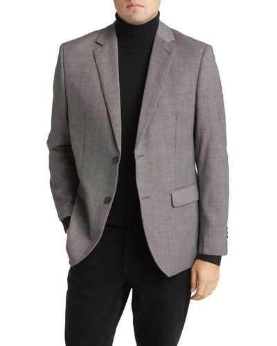 Daniel Hechter Textured Wool Blazer - Gray