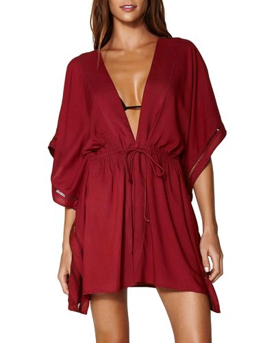 ViX Vix Embroide Cover-up Wrap At Nordstrom - Red