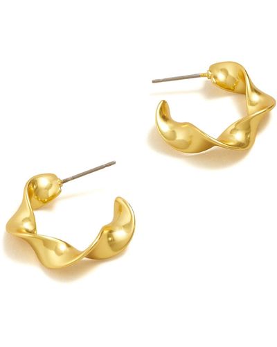 Madewell Twisted Ribbon Hoop Earrings - Metallic