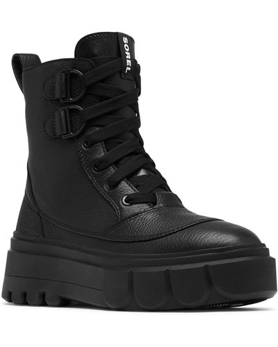 Sorel Caribou X Waterproof Leather Lace-up Boot - Black