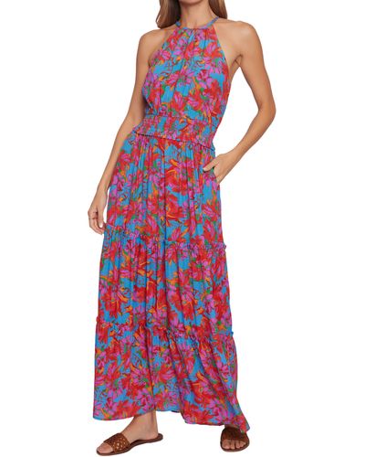 Lost + Wander Lost + Wander Hydra Springs Floral Maxi Dress - Red