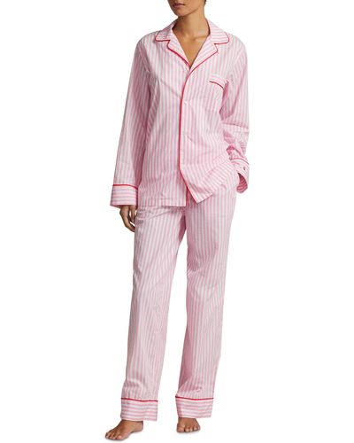 Polo Ralph Lauren Madison Stripe Cotton Pajamas - Pink