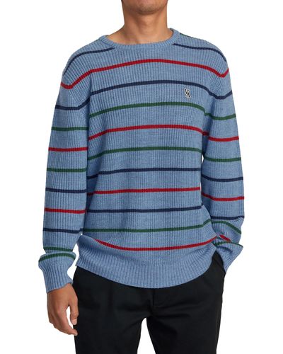 RVCA Yalla Stripe Sweater - Blue