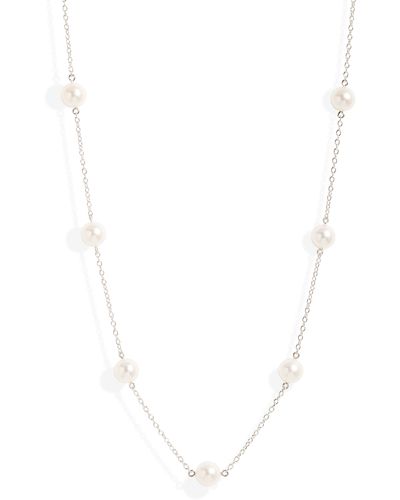 Mikimoto Akoya Pearl Station Chain Necklace - White