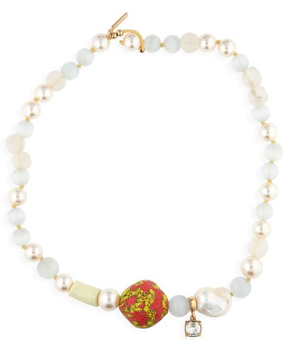 Wales Bonner Story Necklace - White