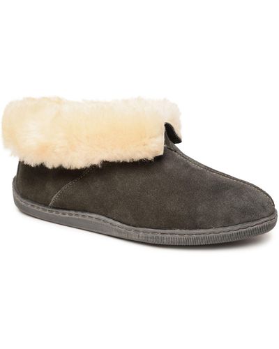Minnetonka Genuine Shearling Lined Ankle Boot - White