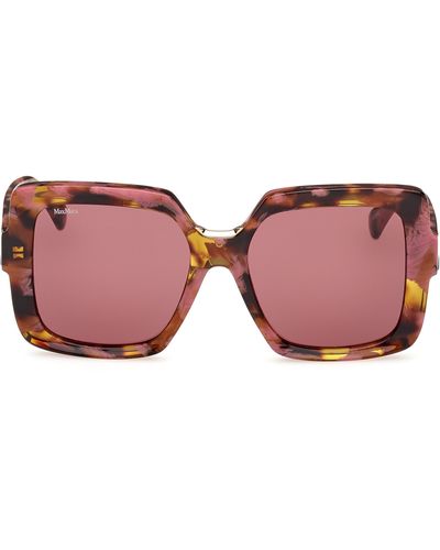 Max Mara Ernest 56mm Square Sunglasses - Pink