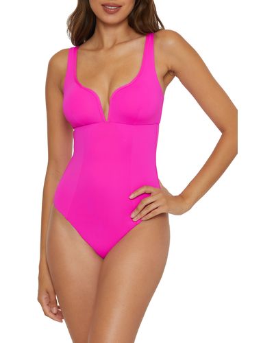 Becca Color Code V-wire One-piece Swimsuit - Pink