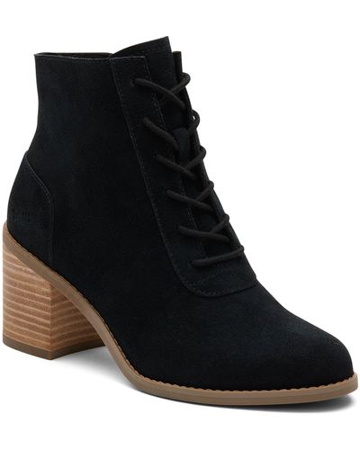 TOMS Evelyn Lace-up Bootie - Black