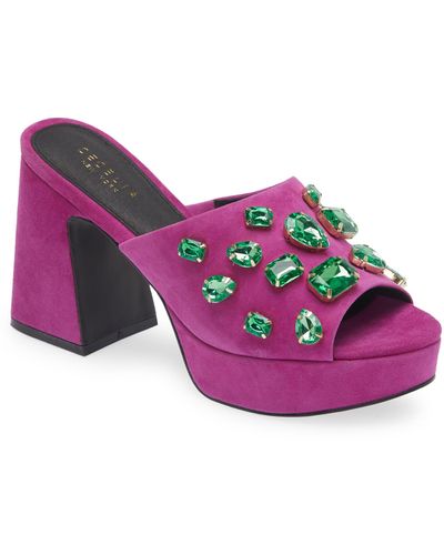 Cecelia New York Plexy Platform Sandal - Purple