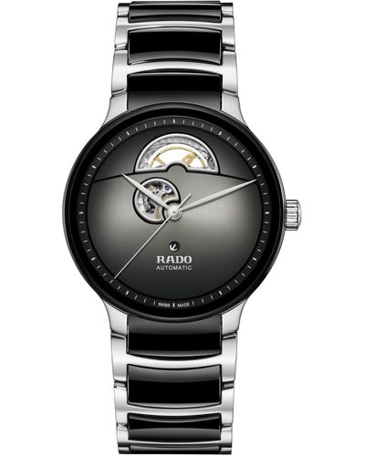 Rado Centrix Open Heart Automatic Ceramic Bracelet Watch - Black