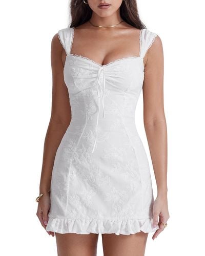 House Of Cb Odessa Embroidered Dress - White