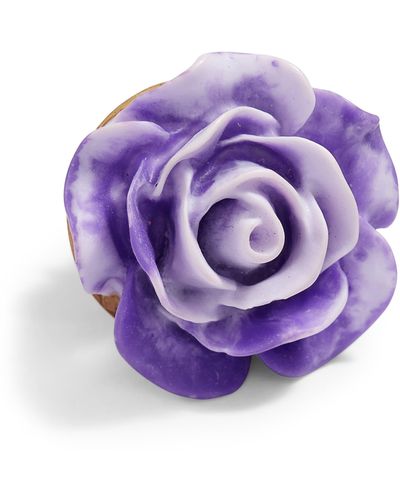 CLIFTON WILSON Tie Dye Flower Lapel Pin - Purple