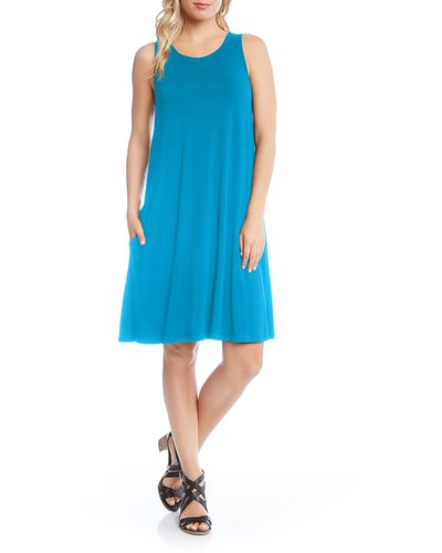 Karen Kane Chloe Swing Jersey Dress - Blue