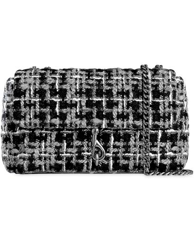 Rebecca Minkoff Medium Edie Tweed Convertible Crossbody Bag - Black