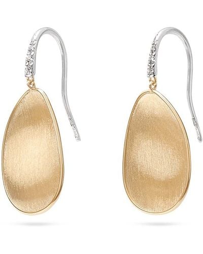 Marco Bicego Lunaria 18k White Gold & Diamond Medium Drop Earrings