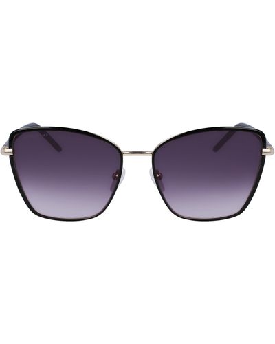 Longchamp 58mm Gradient Butterfly Sunglasses - Purple