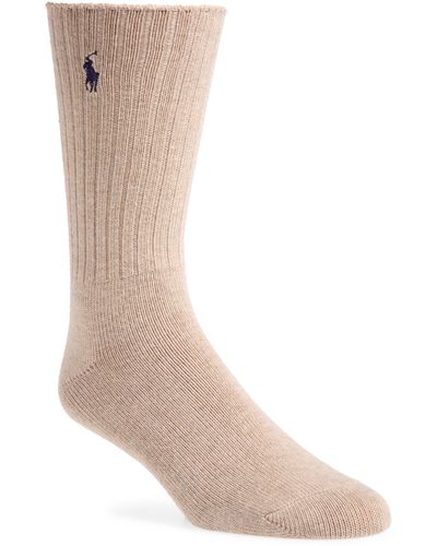 Polo Ralph Lauren Rib Crew Socks - Natural