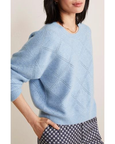 Vineyard Vines Cashmere Pointelle Sweater - Blue