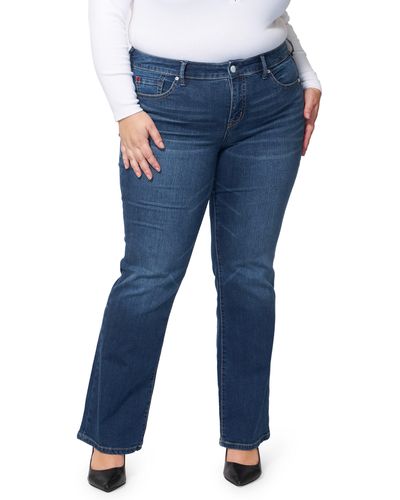 Slink Jeans Mid Rise Slim Bootcut Jeans - Blue