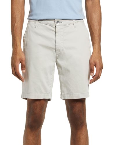 AG Jeans Wanderer 8.5-inch Stretch Cotton Chino Shorts - White