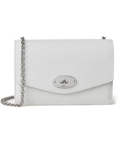 Mulberry Small Darley Leather Crossbody Bag - White