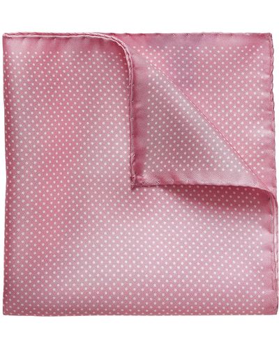 Eton Dot Silk Pocket Square - Pink
