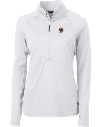 Cutter & Buck Boston College Eagles Adapt Eco Knit Half-zip Pullover Jacket At Nordstrom - Blue