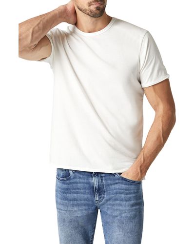 Mavi Raw Edge Cotton T-shirt - White