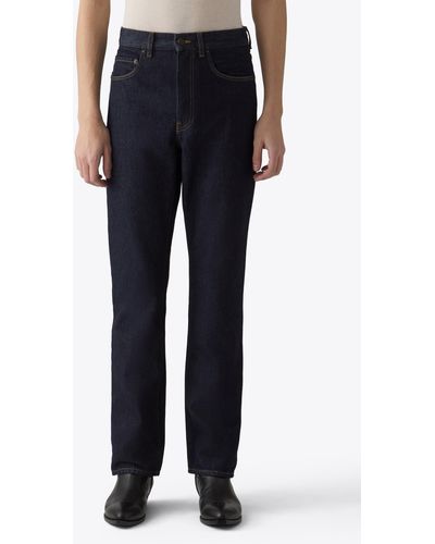 BLK DNM 55 Relaxed Organic Cotton Straight Leg Jeans - Blue