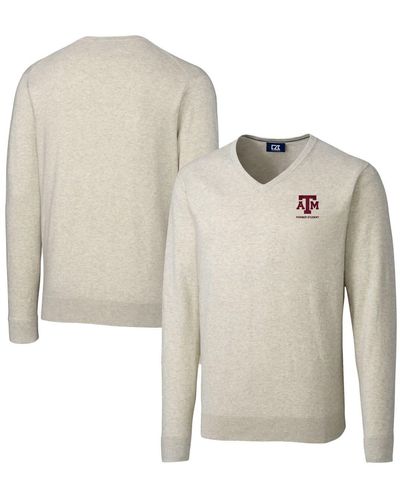 Cutter & Buck Texas A & M aggies Alumni Logo Lakemont Tri-blend V-neck Pullover Sweater At Nordstrom - White