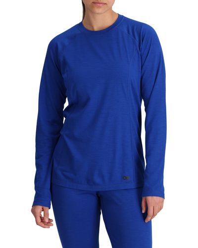Outdoor Research Alpine Onset Merino Wool Blend Long Sleeve Top - Blue