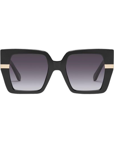 Quay Notorious 51mm Gradient Square Sunglasses - Black