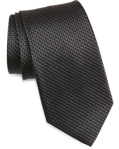 Nordstrom Solid Silk Tie - Black