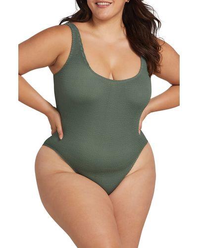 Artesands Kahlo Arte Eco Crinkle A-g Cup One-piece Swimsuit - Green